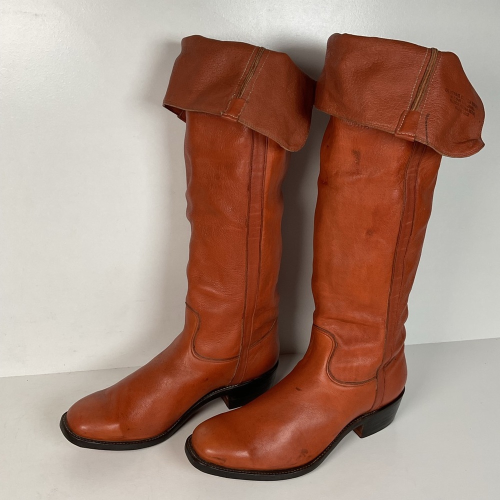 Vintage Cathedral Western Boots | Tall Over the Knee Style | Women’s 10